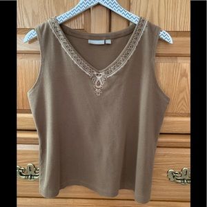 Brown sleeveless top